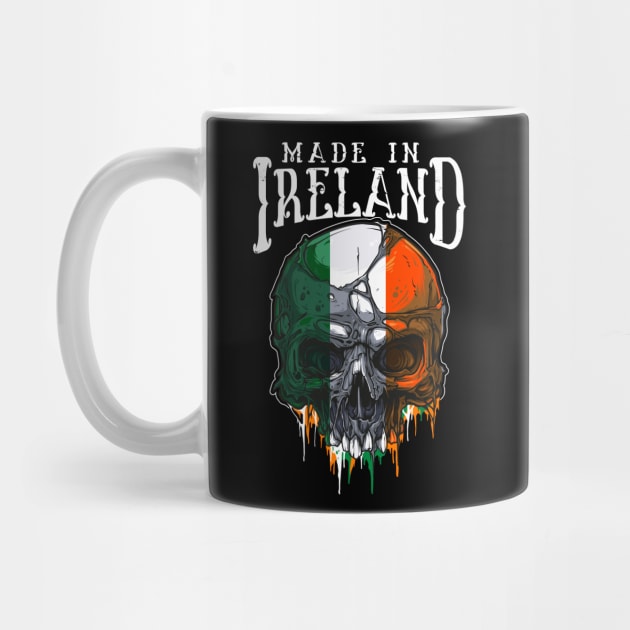 made in ireland irish flag skull design by Jandjprints